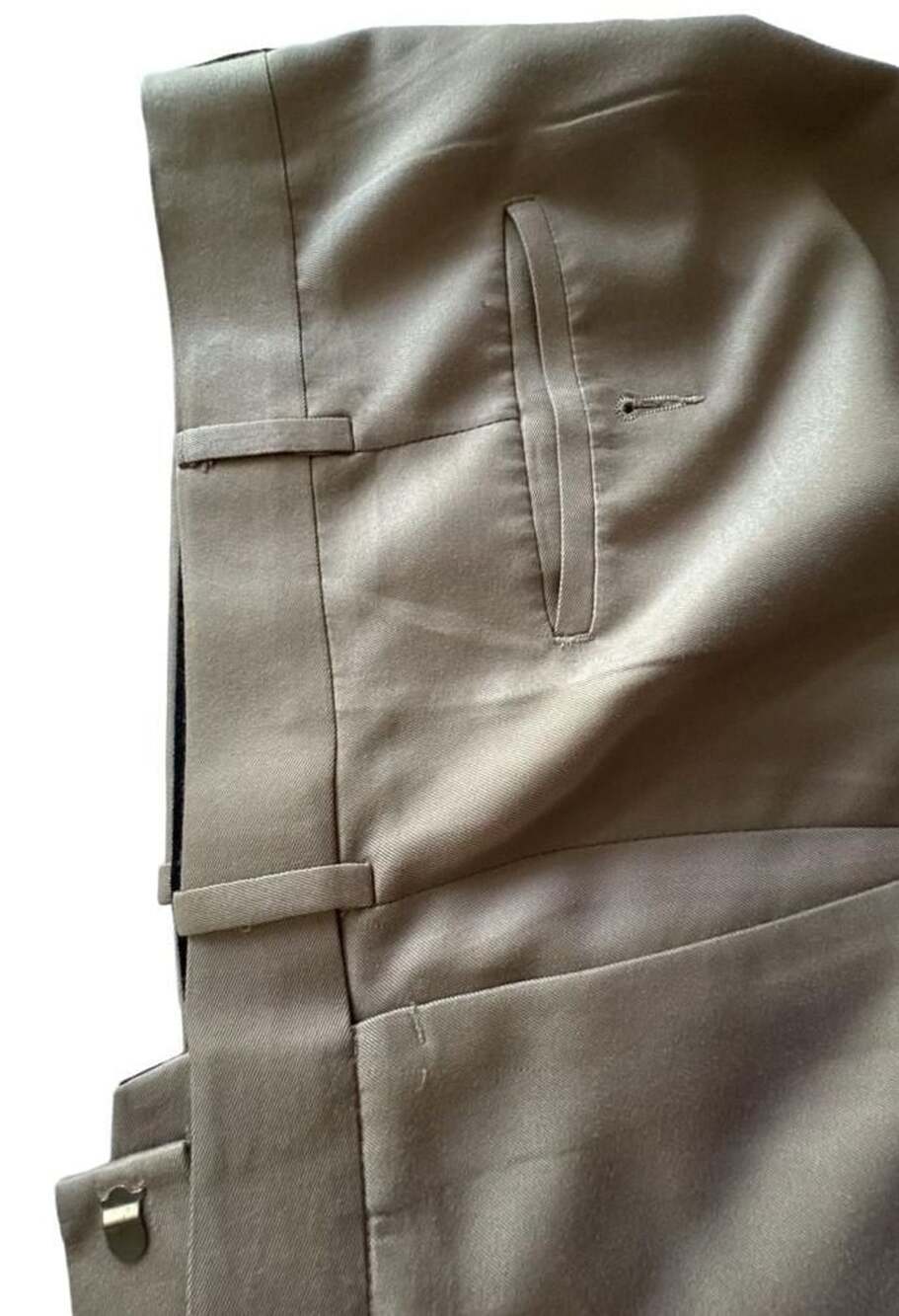 Savane Dress Pants Size 40x30 Tan Khaki Polyester Flat Front - Picture 10 of 13